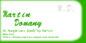 martin domany business card